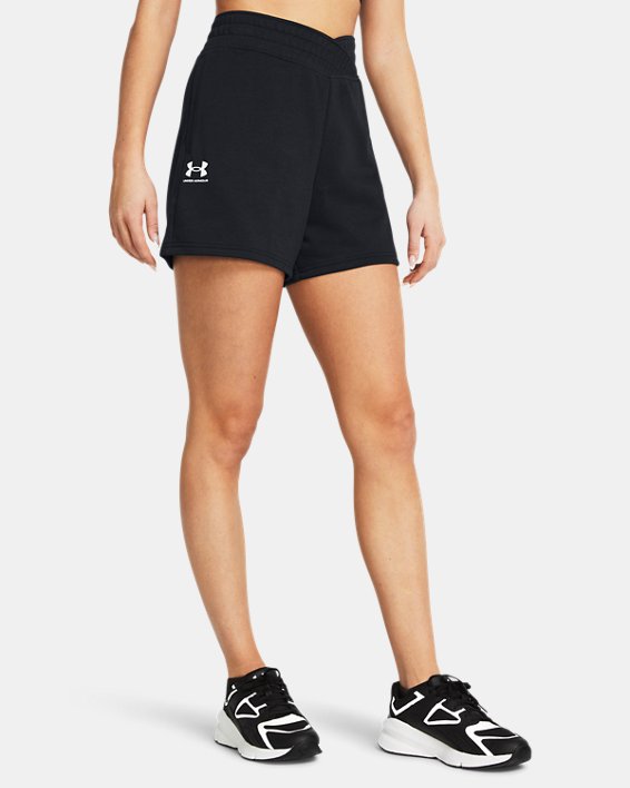 Women's UA Rival Terry Shorts in Black image number 0